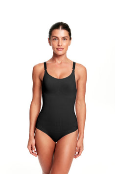 Body Pós-Cirúrgico Com Abertura Em Fechos Lateral Preto