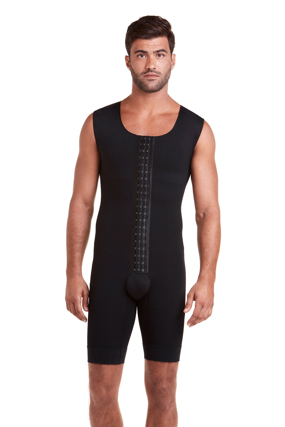 Macaquinho Pós-Cirúrgico Masculino Ginecomastia Com Compressão Preto 050364