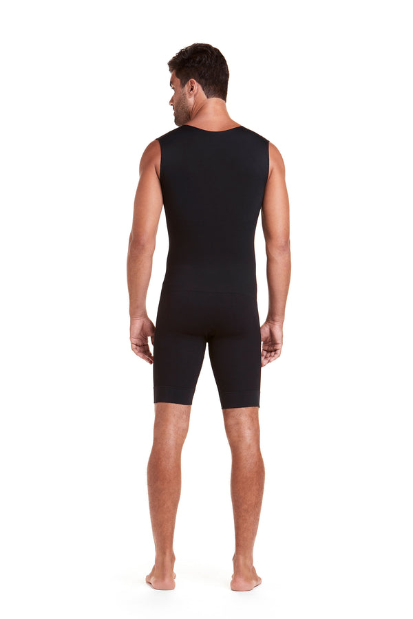 Macaquinho Pós-Cirúrgico Masculino Ginecomastia Com Compressão Preto 050364