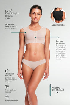 Sutiã Pós-Cirúrgico Regata